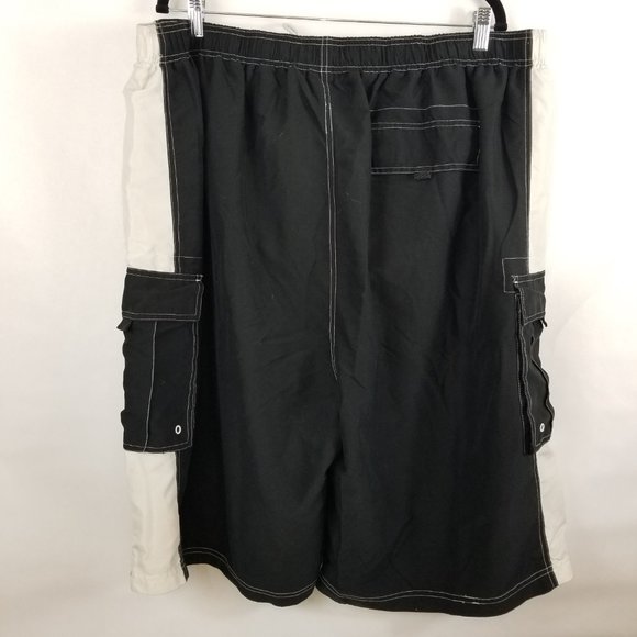 King Size Swim Trunks Tall Size 3XL Black - Picture 2 of 4